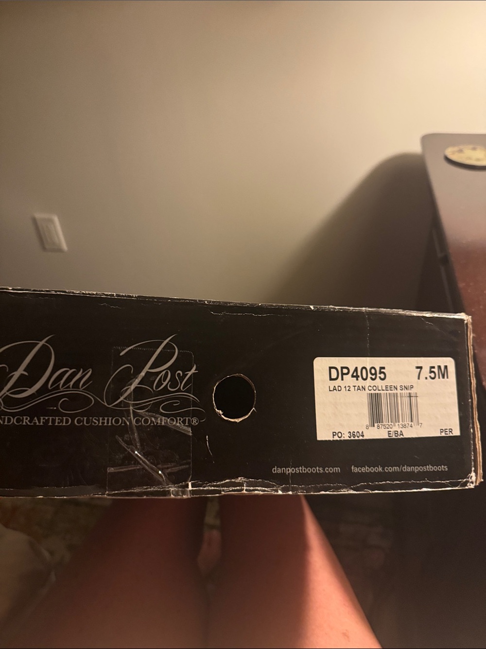 Dan Post Distressed Tan/Brown Leather Western Heeled Boots - Picture 2 of 7